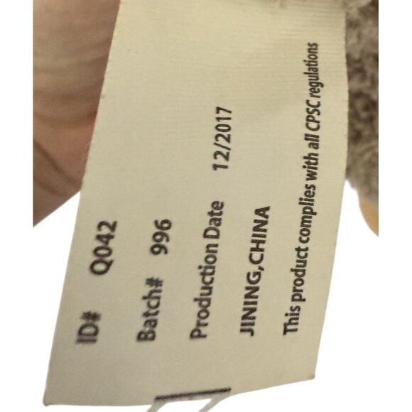 Kellytoy Plush Duck Stuffed Animal 12" Brown Orange Gingham Bow Soft Cuddly 3+ - Picture 6 of 8